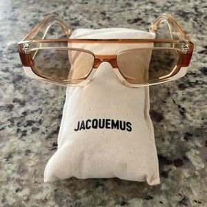Jacquemus Orange Flat Top Sunglasses